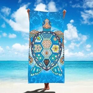 Sea turtle beach blanket